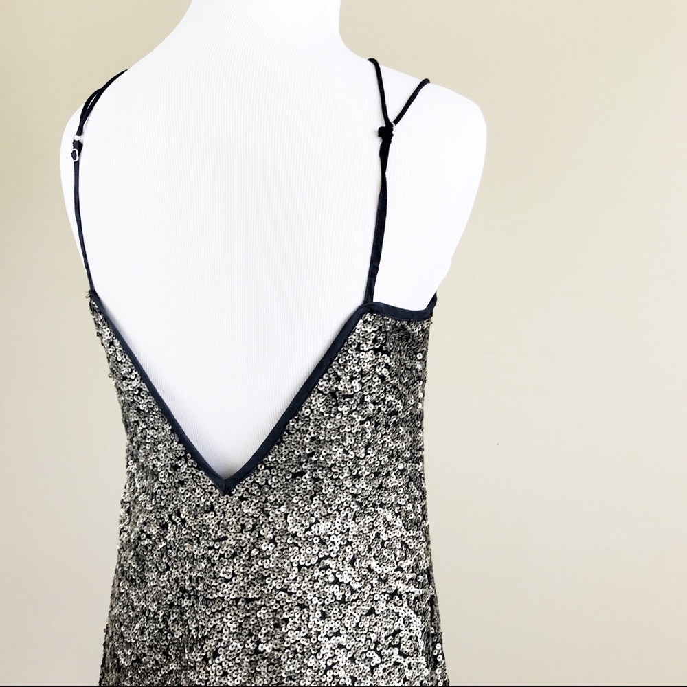 Abercrombie & Fitch Gold Sequin Mini Dress sz XS - Picture 6 of 8